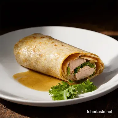 Recette Simple et Rapide WRAP Wrap Poulet Minute lAp&eacute;ro Facile
