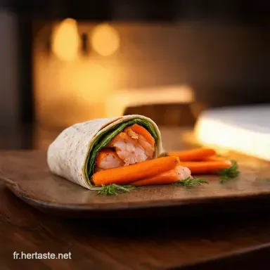 Recette Simple et Rapide Wrap Saumon Fumé Carottes Fraîches Fiche recette