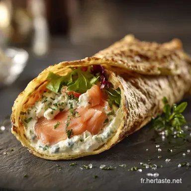 Wrap au saumon et ch&egrave;vre frais recette facile et rapide Fiche recette