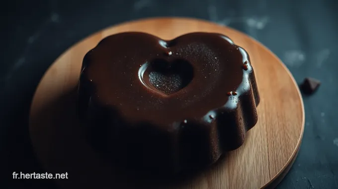 Chocolat en cœur fondant : Un délice chocolaté au cœur coulissant