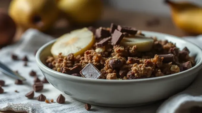 Crumble aux Poires et Chocolat : Douceur Automnale