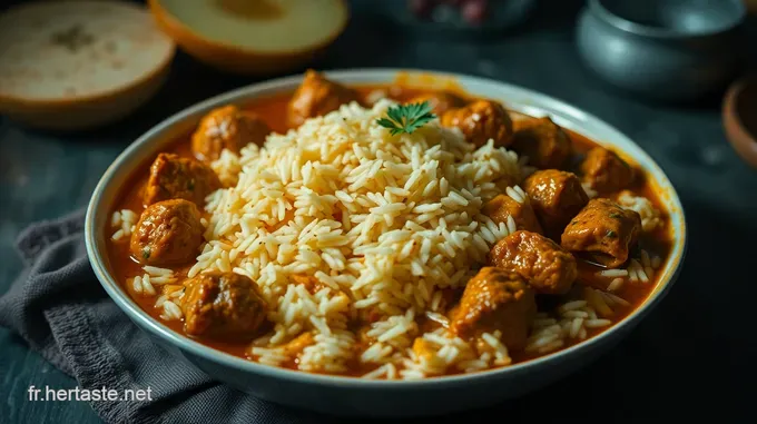 Curry Doux de Poulet au Riz Basmati