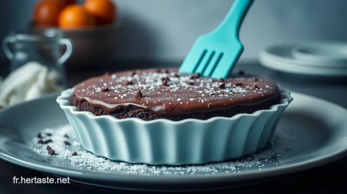 Délicieux Gâteau au Chocolat: La Magie de la Spatule en Silicone
