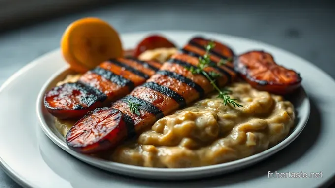 Figatellu Grillé avec Purée de Châtaignes