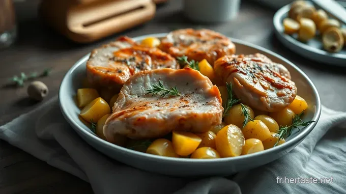Manchon de Canard Confits aux Aromates et Pommes de Terre Sautées
