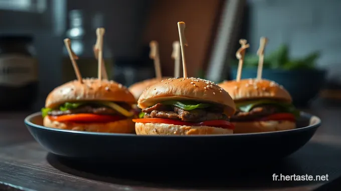 Mini Burgers Apéro Froid aux Saveurs Méditerranéennes