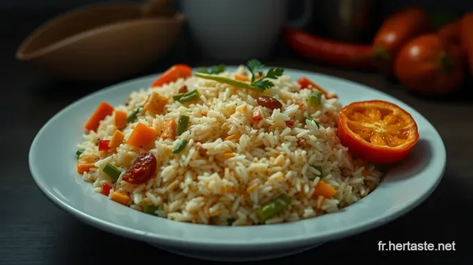 Riz Pilaf Parfumé aux Épices et Légumes Colorés