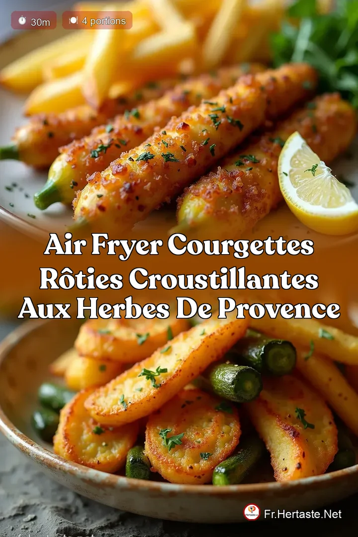 Air Fryer Courgettes R&ocirc;ties Croustillantes aux Herbes de Provence