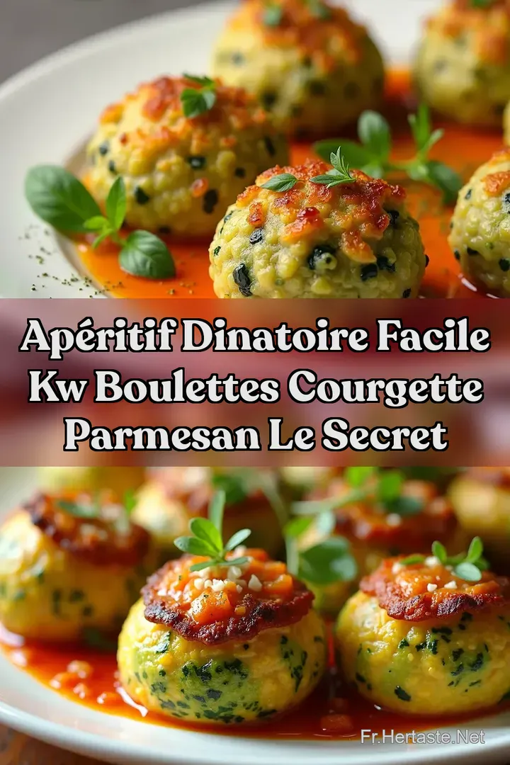 Ap&eacute;ritif Dinatoire Facile kw Boulettes Courgette Parmesan Le Secret