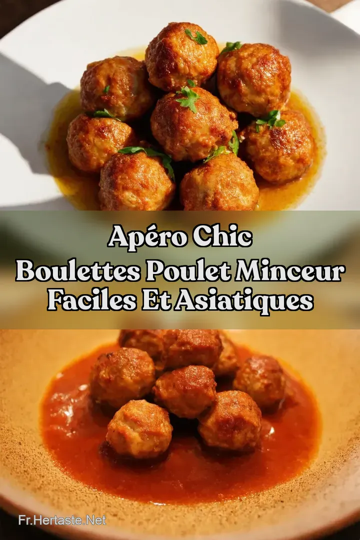 Ap&eacute;ro Chic Boulettes Poulet Minceur Faciles et Asiatiques