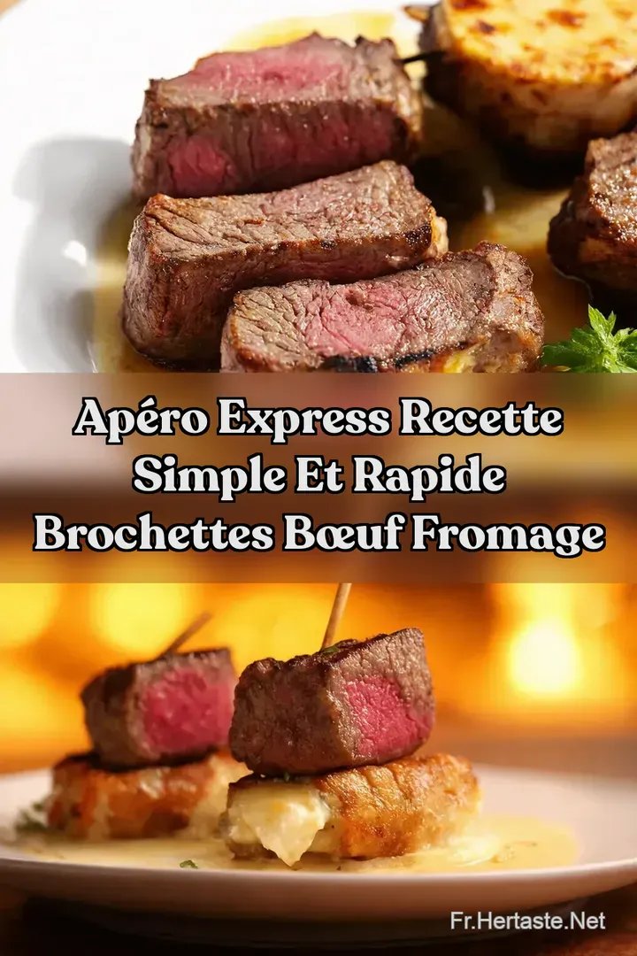 Ap&eacute;ro Express Recette Simple et Rapide Brochettes B&oelig;uf Fromage