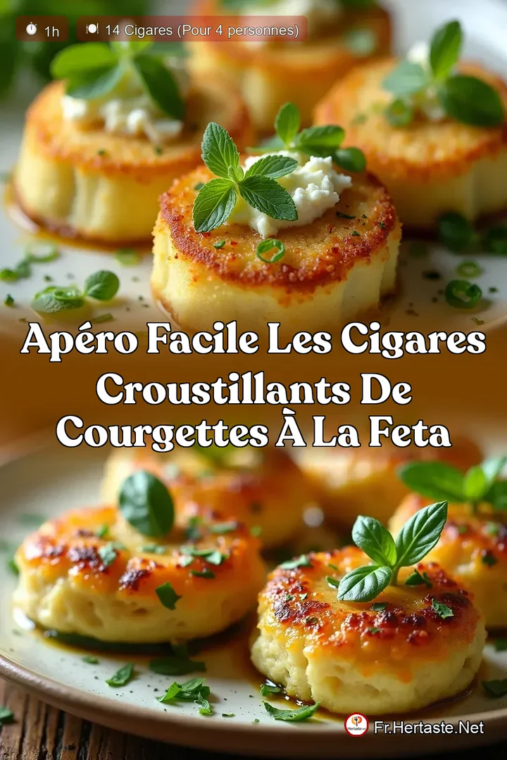Ap&eacute;ro facile Les Cigares Croustillants de Courgettes &agrave; la Feta