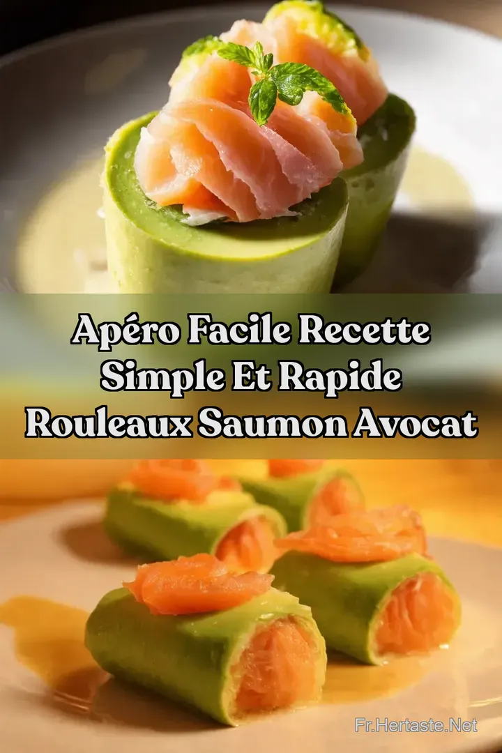 Ap&eacute;ro Facile Recette Simple et Rapide Rouleaux Saumon Avocat