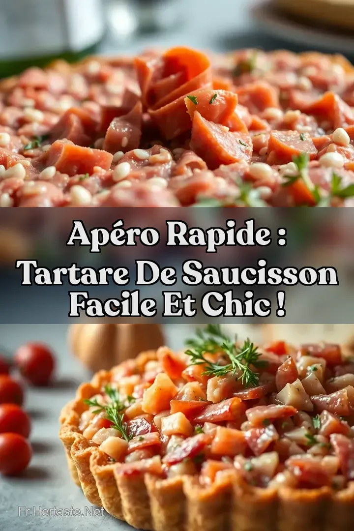 Ap&eacute;ro Rapide : Tartare de Saucisson Facile et Chic !