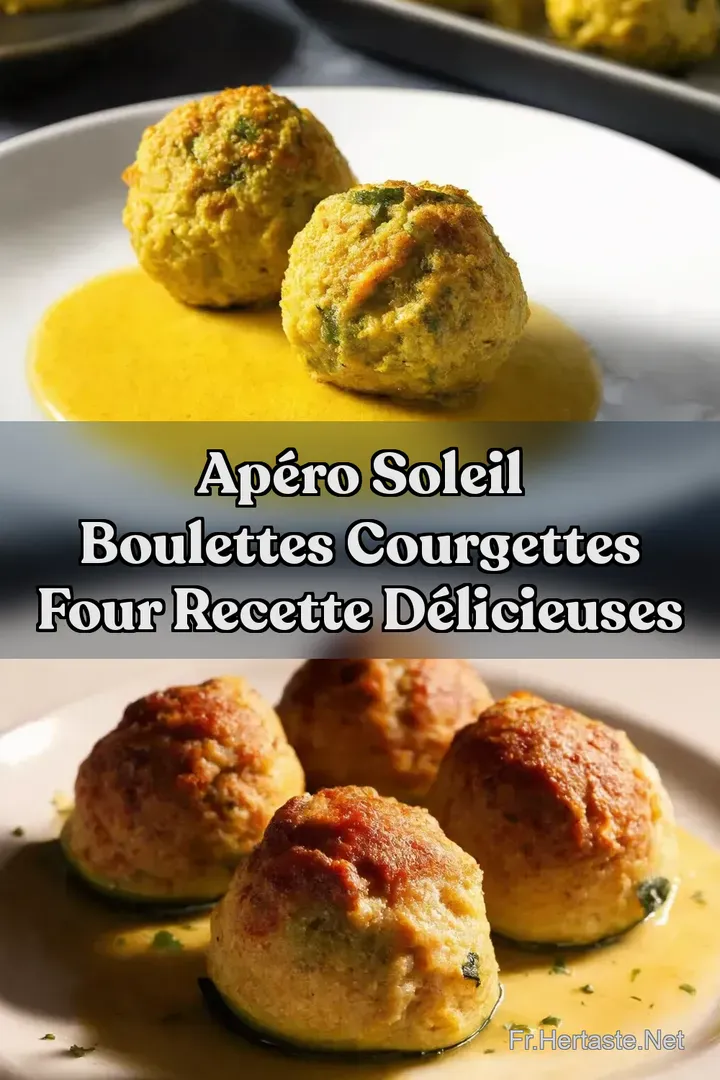 Ap&eacute;ro Soleil Boulettes Courgettes Four Recette D&eacute;licieuses