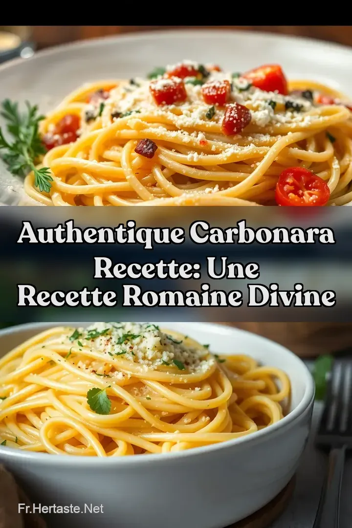 Authentique Carbonara Recette: Une Recette Romaine Divine