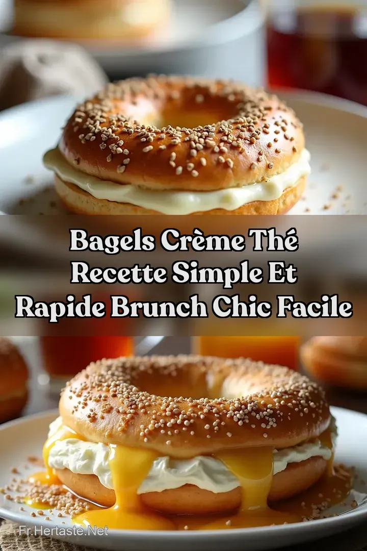 Bagels Cr&egrave;me Th&eacute; Recette Simple et Rapide Brunch Chic Facile