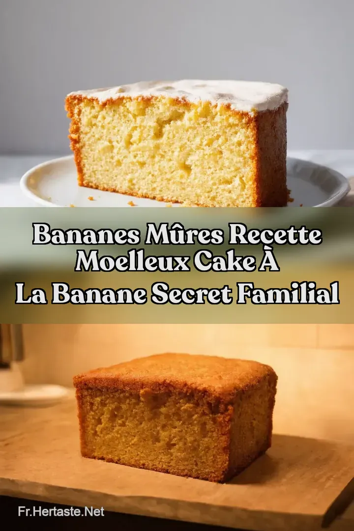 Bananes m&ucirc;res recette Moelleux Cake &agrave; la Banane Secret Familial
