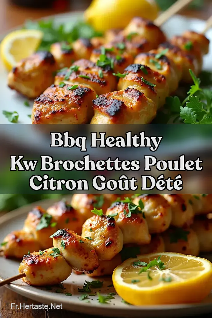 BBQ Healthy kw Brochettes Poulet Citron Go&ucirc;t d&Eacute;t&eacute;