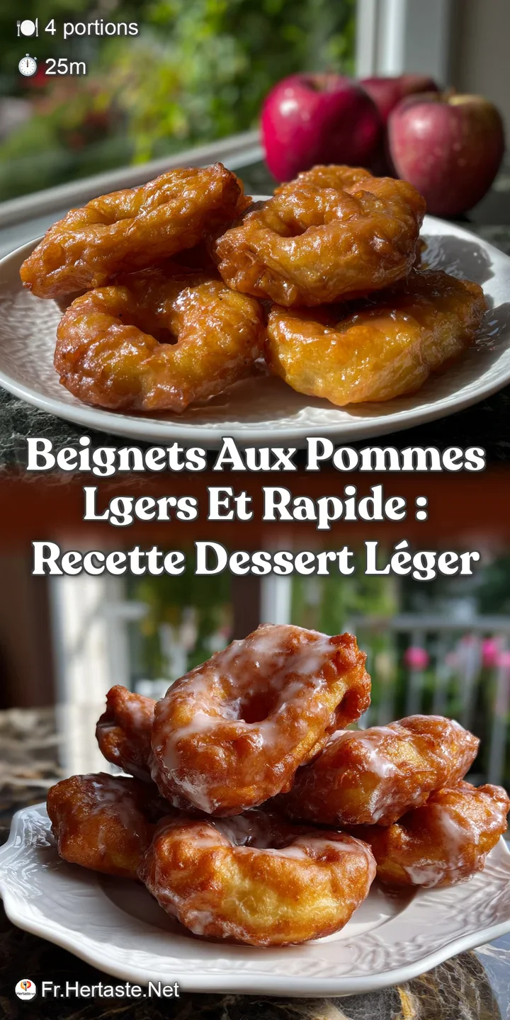 Beignets aux Pommes Lgers et Rapide : Recette Dessert L&eacute;ger