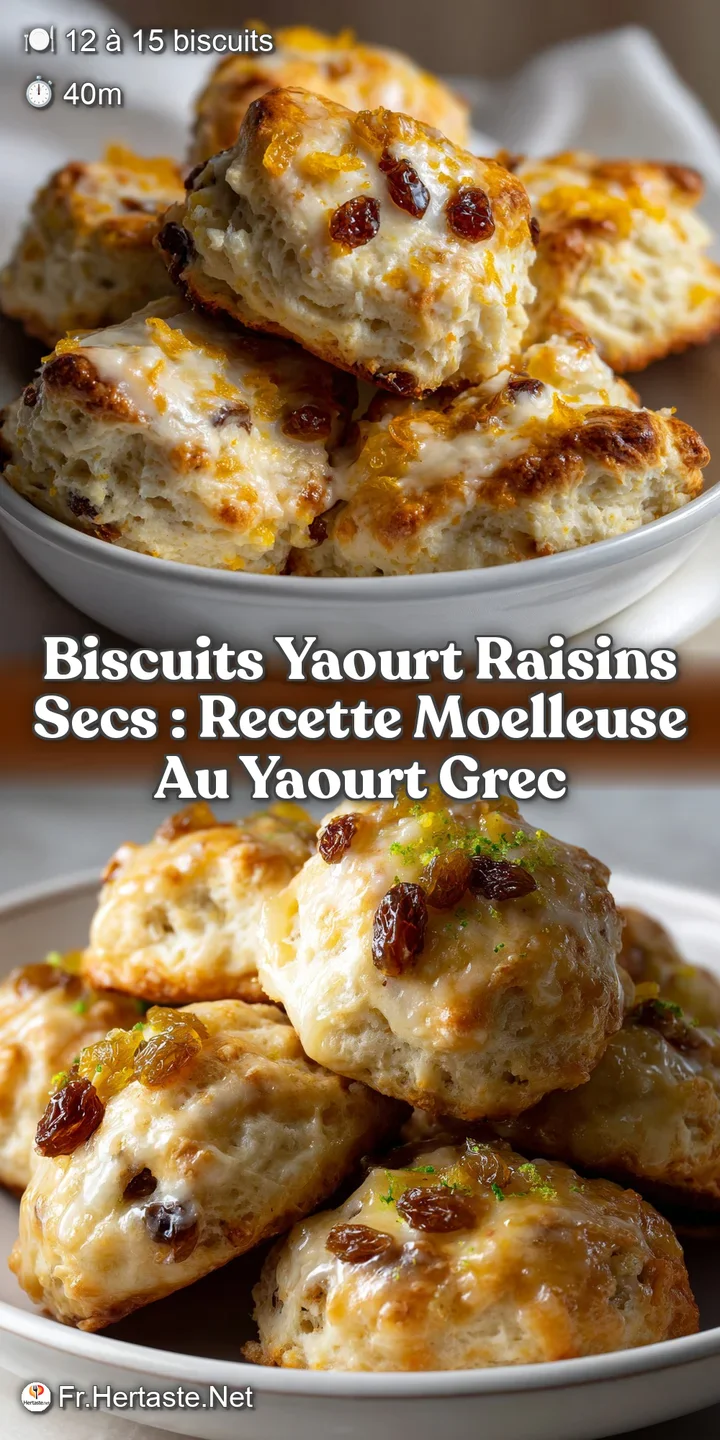 Biscuits Yaourt Raisins Secs : Recette Moelleuse au Yaourt Grec