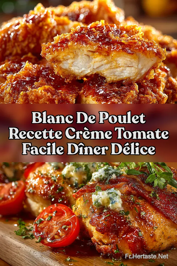 Blanc de Poulet Recette Cr&egrave;me Tomate Facile D&icirc;ner D&eacute;lice