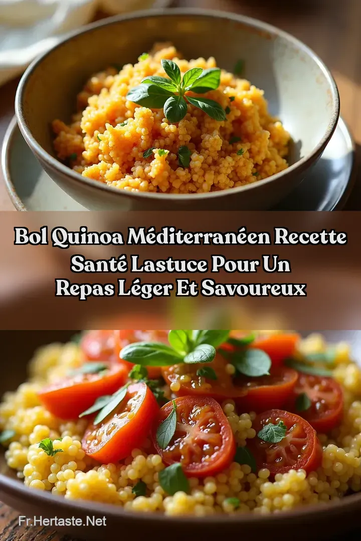 Bol Quinoa M&eacute;diterran&eacute;en Recette Sant&eacute; Lastuce pour un repas l&eacute;ger et savoureux