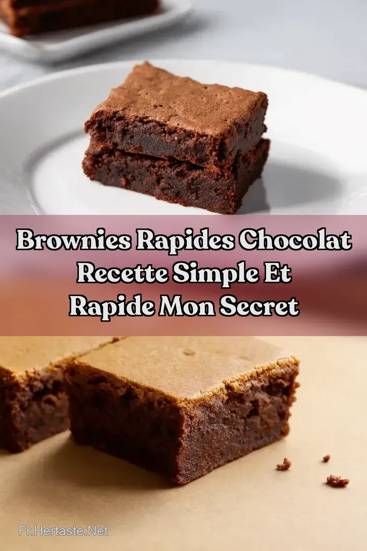 Brownies Rapides Chocolat Recette Simple et Rapide Mon secret