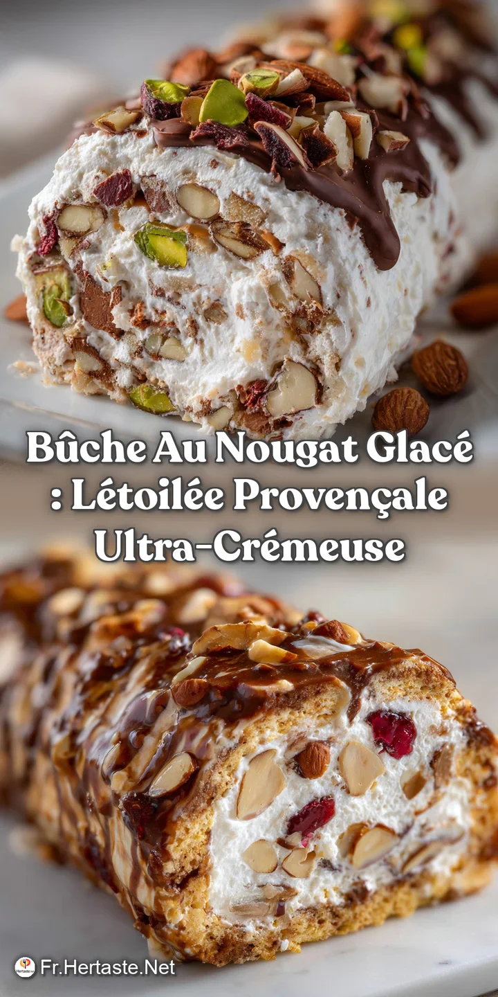 B&ucirc;che au Nougat glac&eacute; : L&Eacute;toil&eacute;e Proven&ccedil;ale Ultra-Cr&eacute;meuse