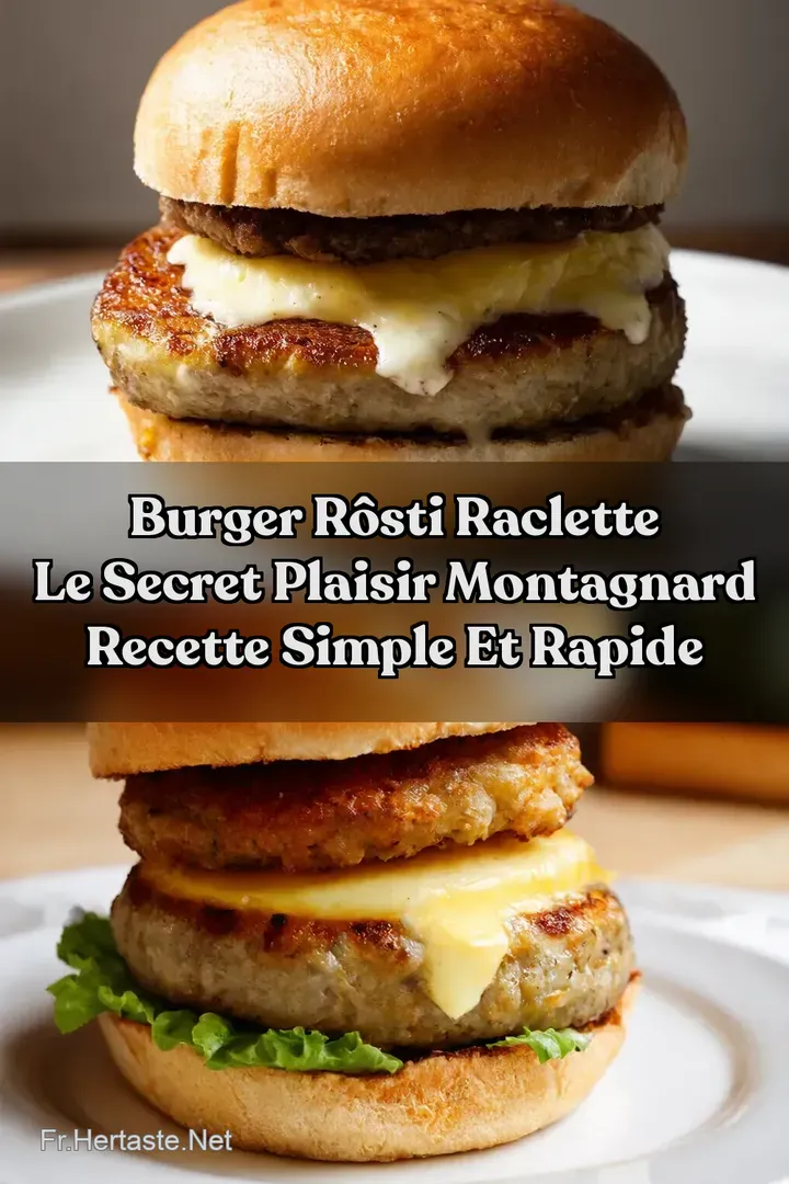Burger R&ocirc;sti Raclette Le Secret Plaisir Montagnard Recette Simple et Rapide