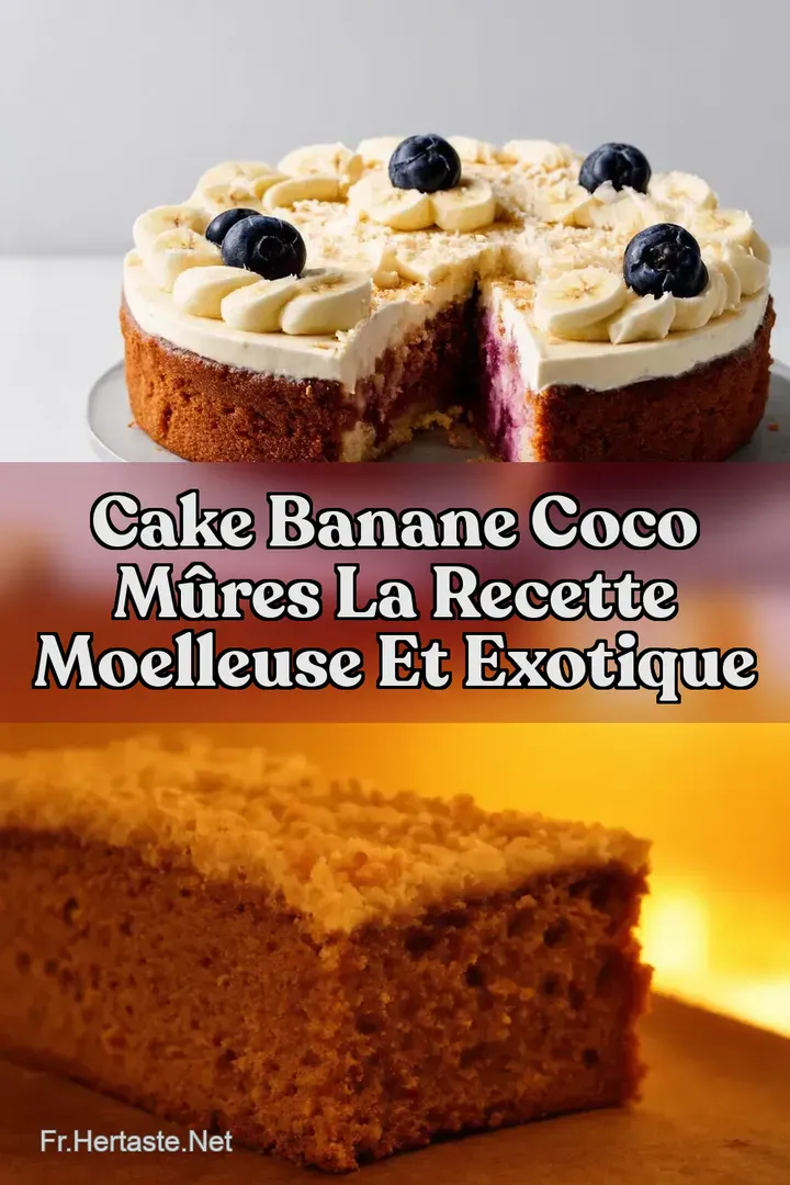 Cake Banane Coco M&ucirc;res La Recette Moelleuse et Exotique