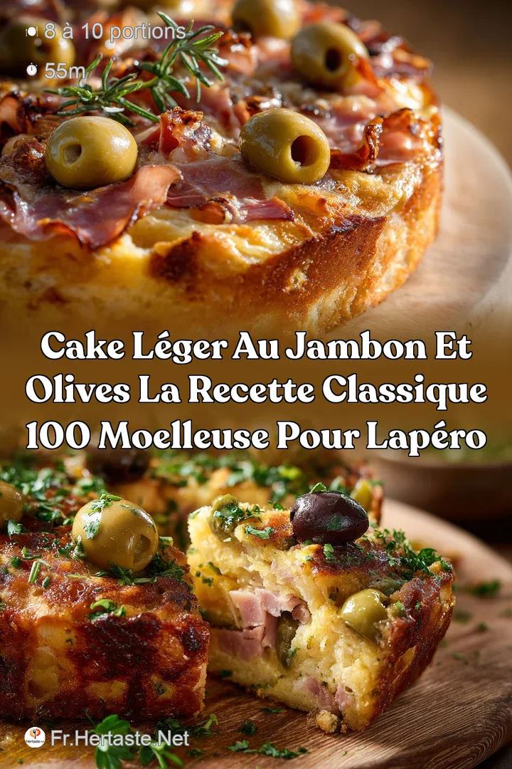 Cake L&eacute;ger au Jambon et Olives La recette classique 100 moelleuse pour lap&eacute;ro