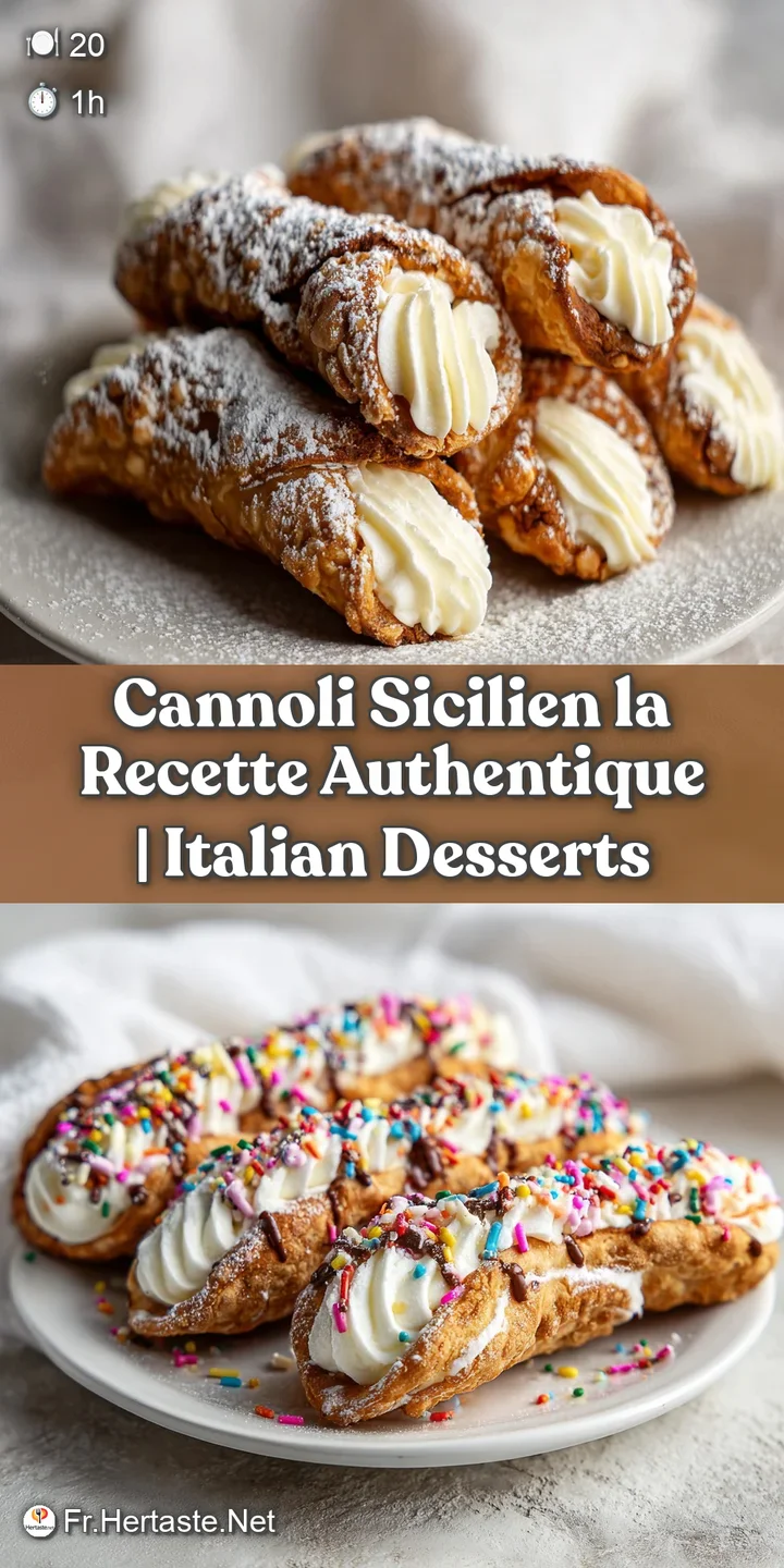 Close-up of a crisp cannoli shell, revealing the smooth, sweet ricotta filling dotted with rich chocolate pieces and candi...