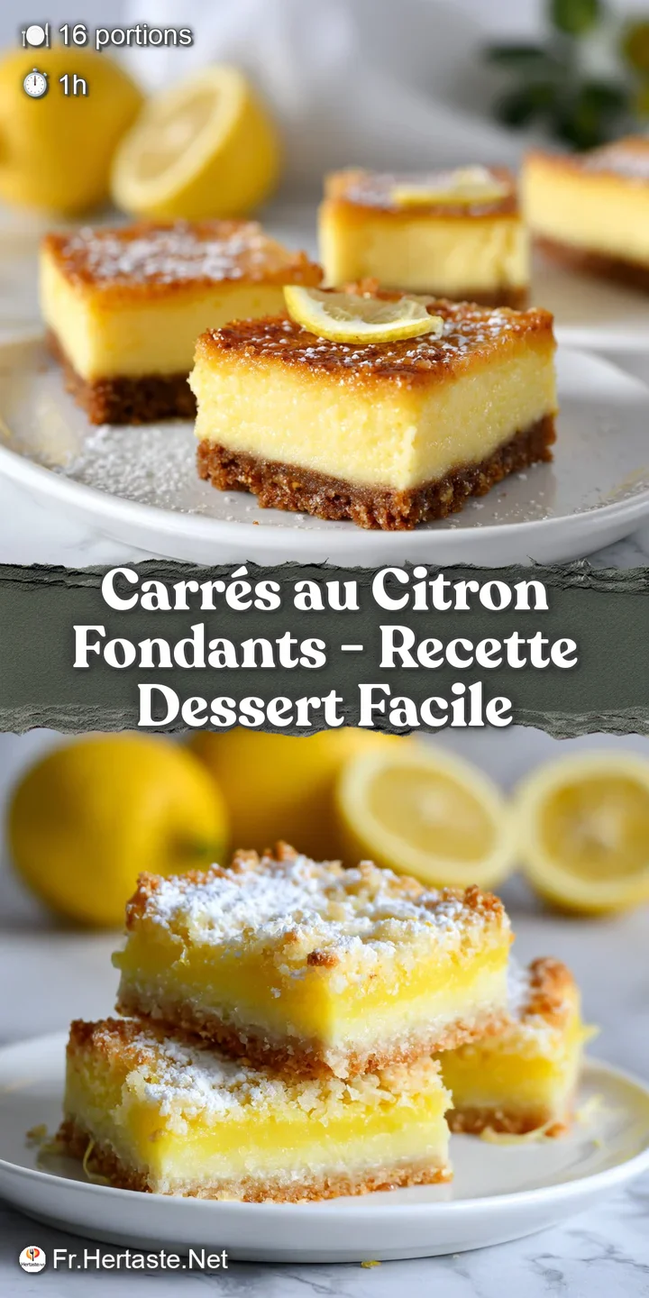 Close-up of a lemon bar revealing its soft, moist texture and the tartness of the bright yellow citrus filling, dusted wit...