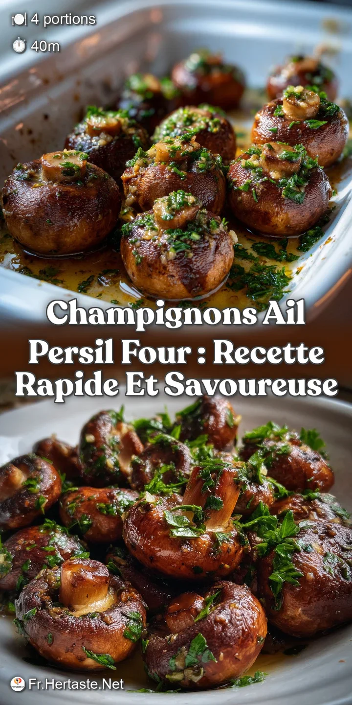 Champignons Ail Persil Four : Recette Rapide et Savoureuse