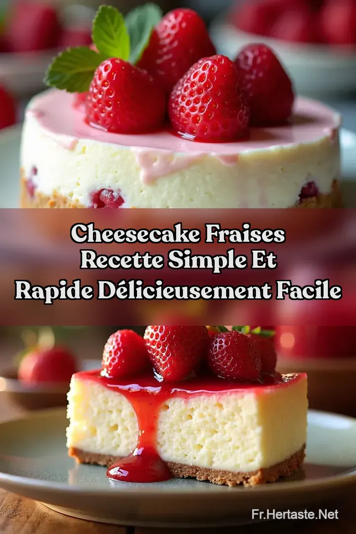 Cheesecake Fraises Recette Simple et Rapide D&eacute;licieusement Facile