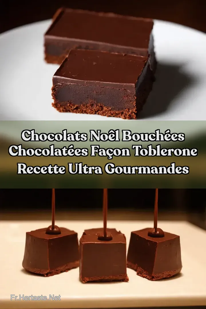 Chocolats No&ecirc;l Bouch&eacute;es chocolat&eacute;es fa&ccedil;on Toblerone Recette Ultra Gourmandes