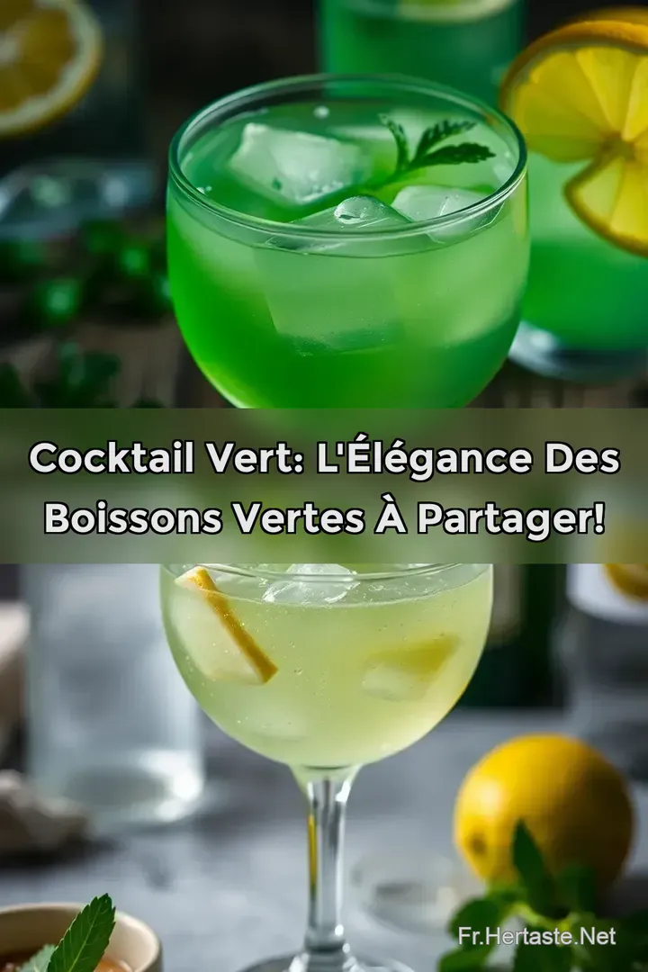 Cocktail Vert: L &Eacute;l&eacute;gance des Boissons Vertes &agrave; Partager!