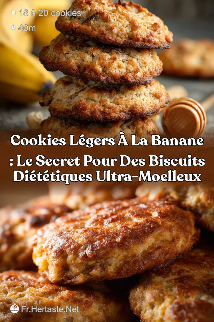 Cookies L&eacute;gers &agrave; la Banane : Le Secret pour des biscuits di&eacute;t&eacute;tiques ultra-moelleux