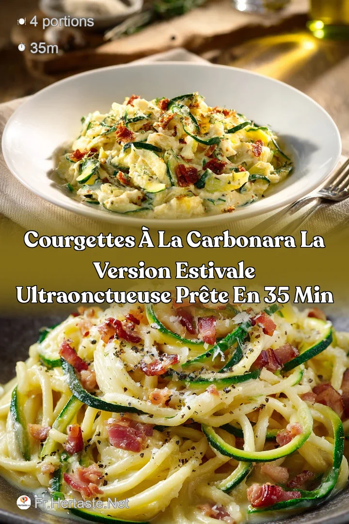 Courgettes &agrave; la Carbonara La version estivale ultraonctueuse pr&ecirc;te en 35 min