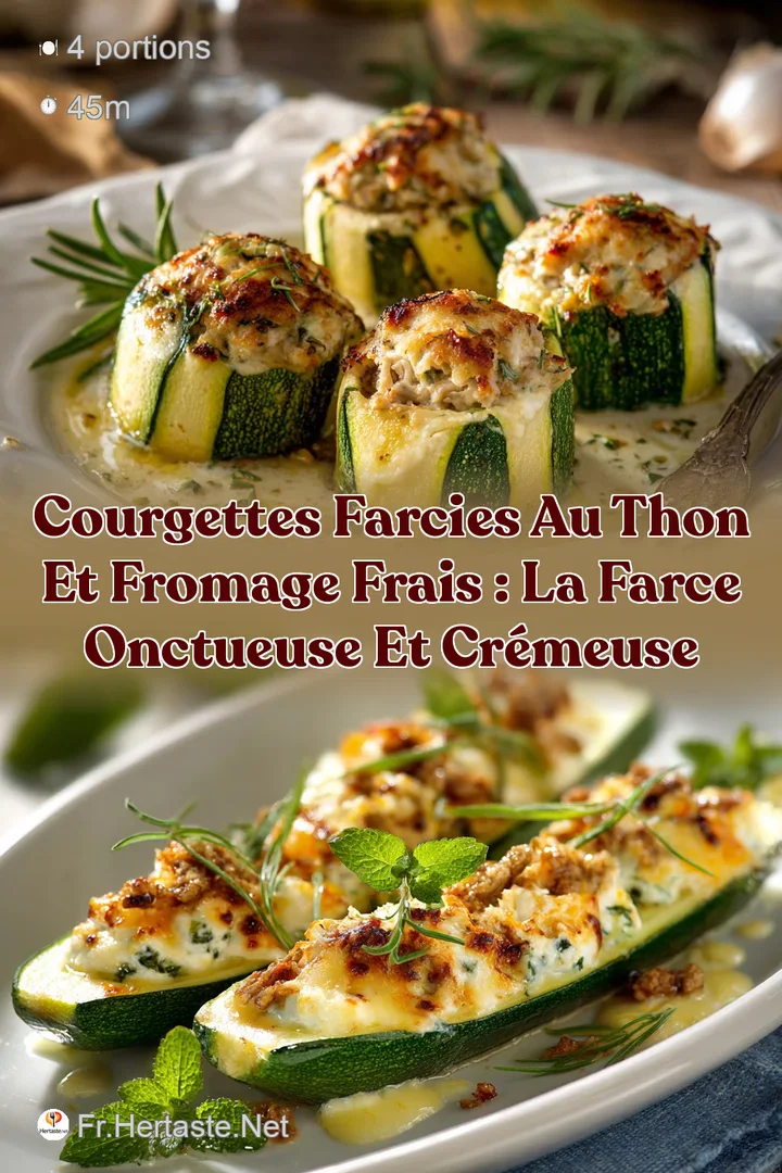 Courgettes Farcies au Thon et Fromage Frais : La farce onctueuse et cr&eacute;meuse