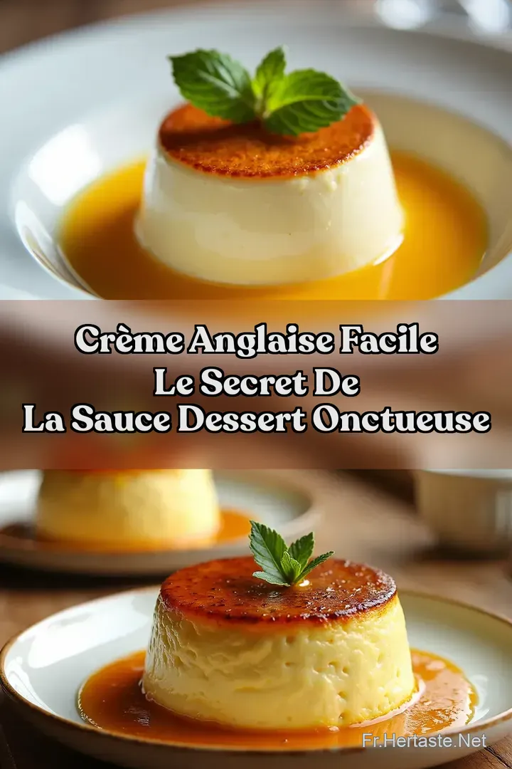 Cr&egrave;me Anglaise Facile Le Secret de la Sauce Dessert Onctueuse