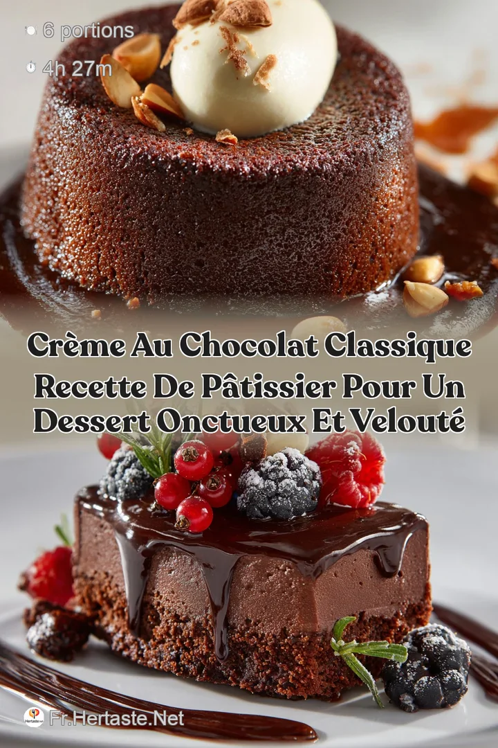 Cr&egrave;me au chocolat classique Recette de p&acirc;tissier pour un dessert onctueux et velout&eacute;