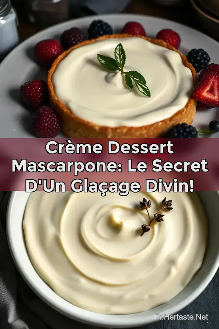 Cr&egrave;me Dessert Mascarpone: Le Secret d un Gla&ccedil;age Divin!