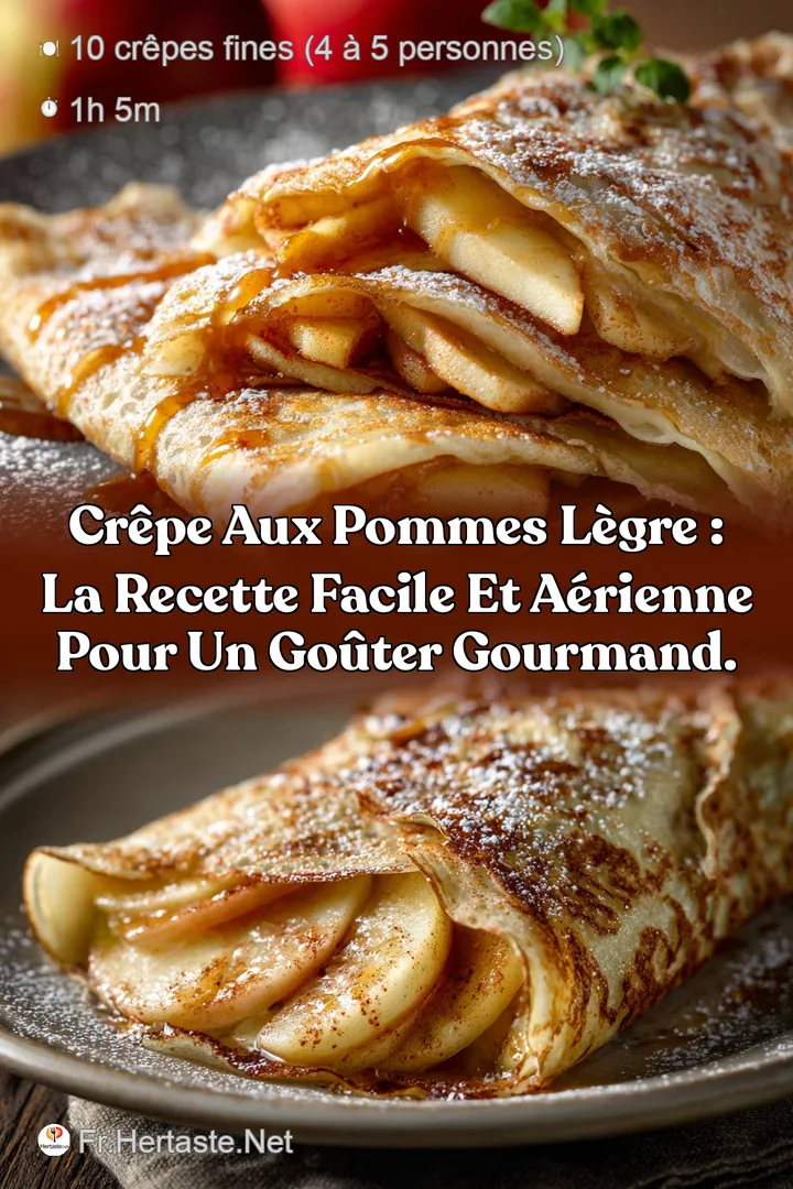 Cr&ecirc;pe aux Pommes L&egrave;gre : La recette facile et a&eacute;rienne pour un go&ucirc;ter gourmand.