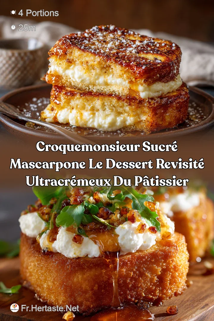 Croquemonsieur Sucr&eacute; Mascarpone Le dessert revisit&eacute; ultracr&eacute;meux du P&acirc;tissier