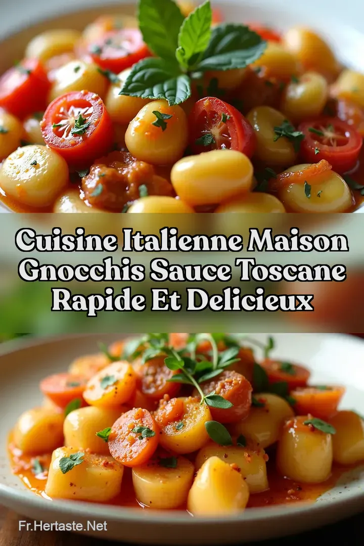 Cuisine Italienne Maison Gnocchis Sauce Toscane Rapide et Delicieux