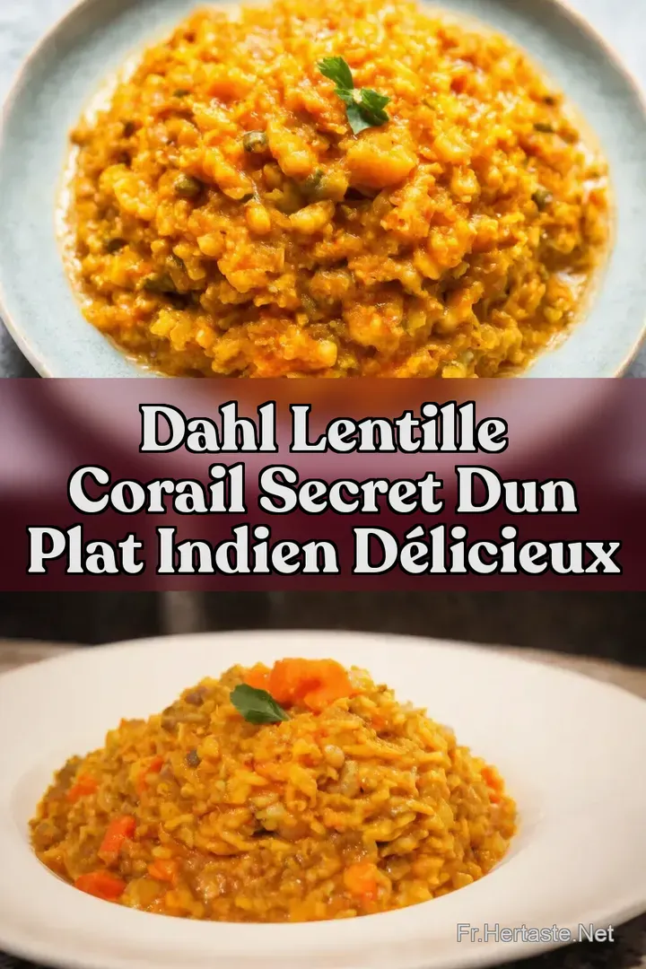 Dahl Lentille Corail Secret dun Plat Indien D&eacute;licieux
