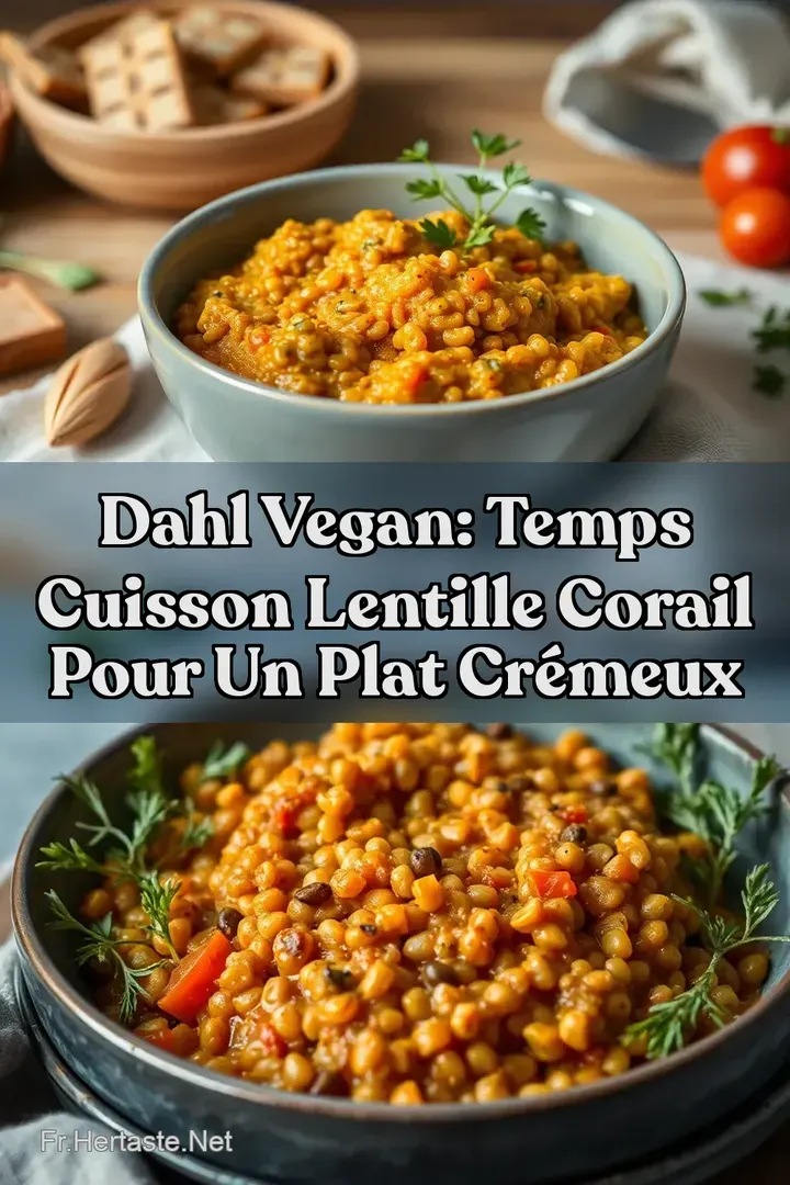 Dahl Vegan: Temps Cuisson Lentille Corail Pour Un Plat Cr&eacute;meux