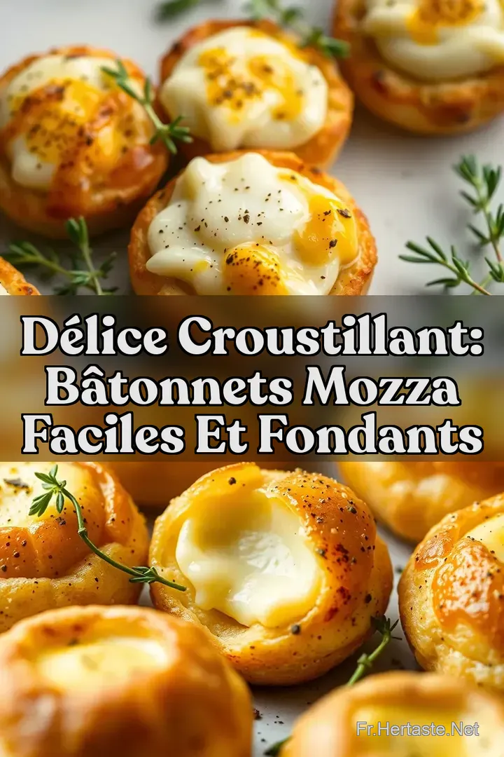 D&eacute;lice Croustillant: B&acirc;tonnets Mozza Faciles et Fondants
